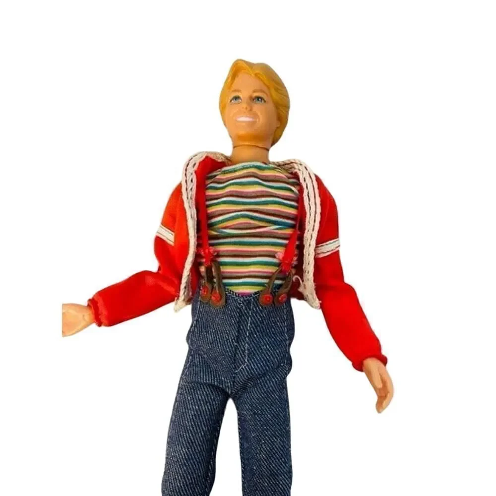 Vintage 1979 Fully articulated Ken Doll Suspenders Sneakers Jeans Sean Cassidy